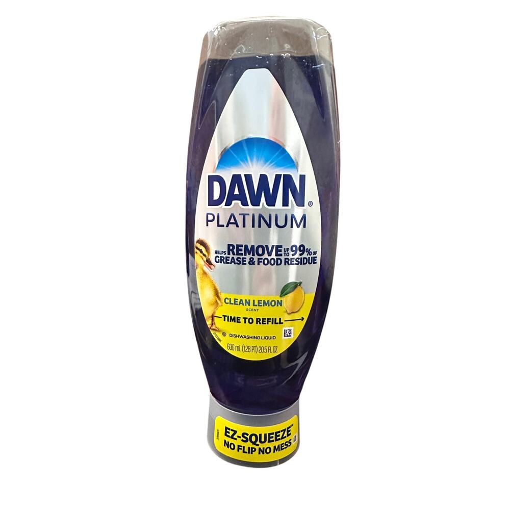 Dawn Platinum EZ-Squeeze Dish Soap 20.5 oz Clean Lemon Scent Grease Remover